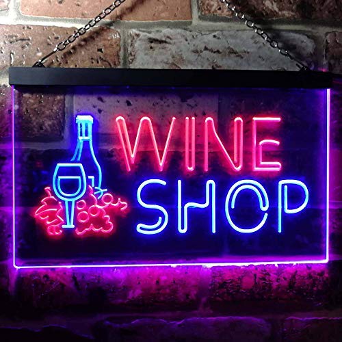 Wine Shop Dual LED Neon Light Sign